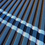 Close up of blue Mobi-Path with two white lines printed on it